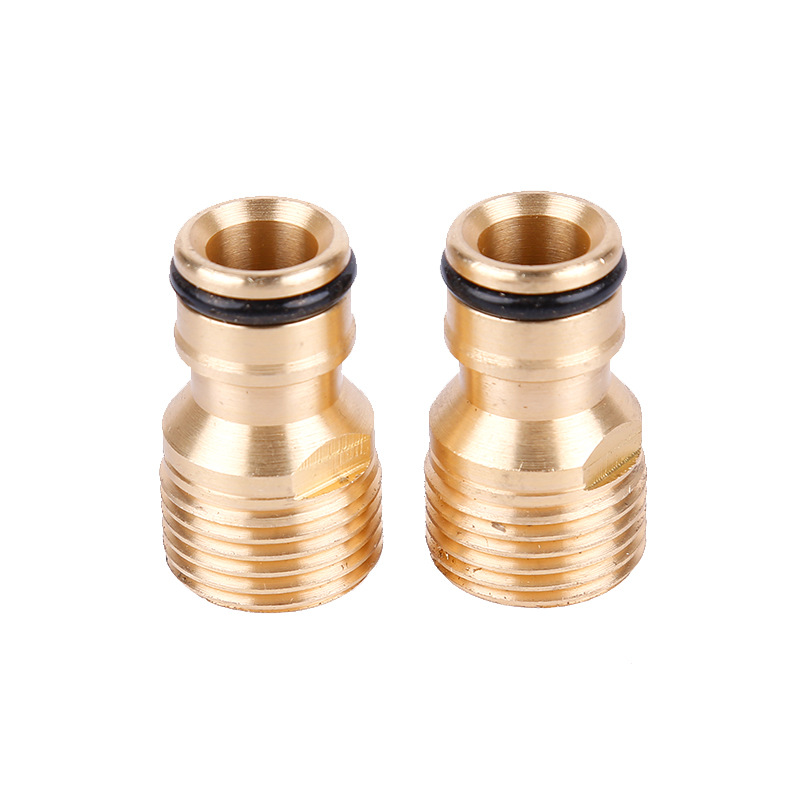 Guoma Ruixiang Wholesale Copper 4 Points Outer Wire Nipple Connector 1/2 Outer Teeth Nipple Quick Connector
