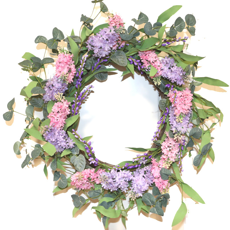 源头工厂 春季花环 菊花草环 室内室外装饰门环 亚马逊速卖通热卖