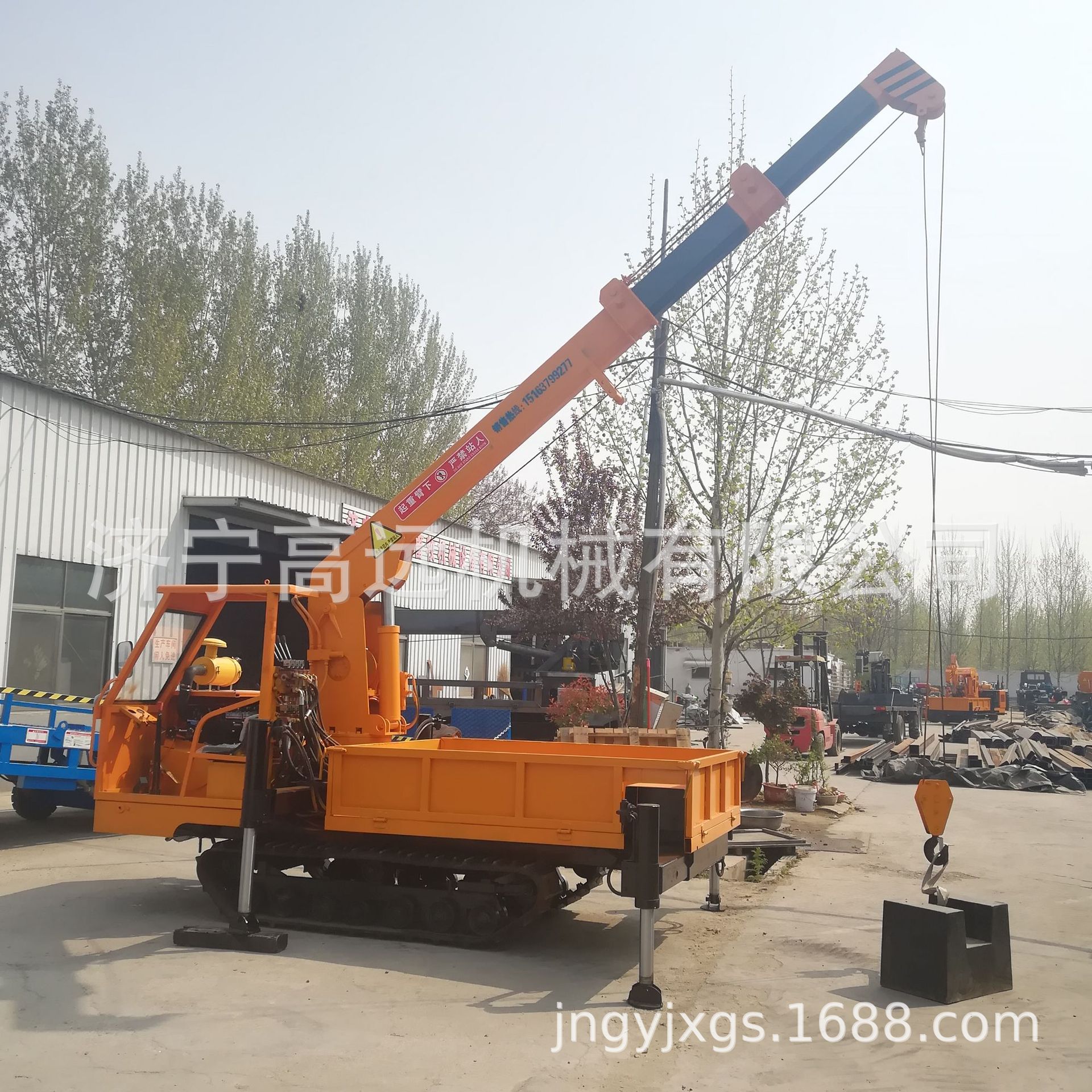 厂家直销履带式平板吊车运输加吊车建筑小型吊机单梁起重机