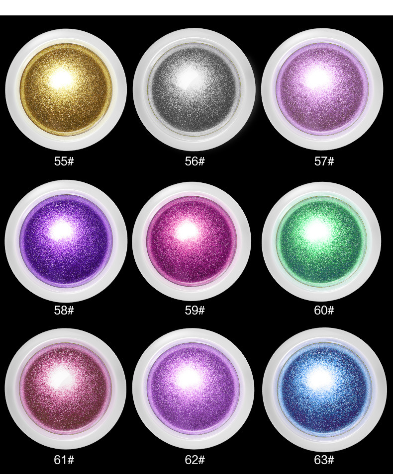 抖音美甲网红钛金粉甲油胶装饰高亮镜面银色魔镜粉神仙色光疗指甲