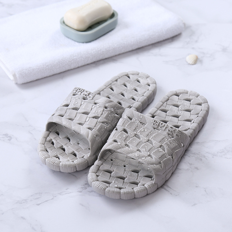 C4 Plastic Home Bathroom Slippers Female Summer New Hollow Non-Slip Sandals Hotel Bath Leaking Sandals Stall