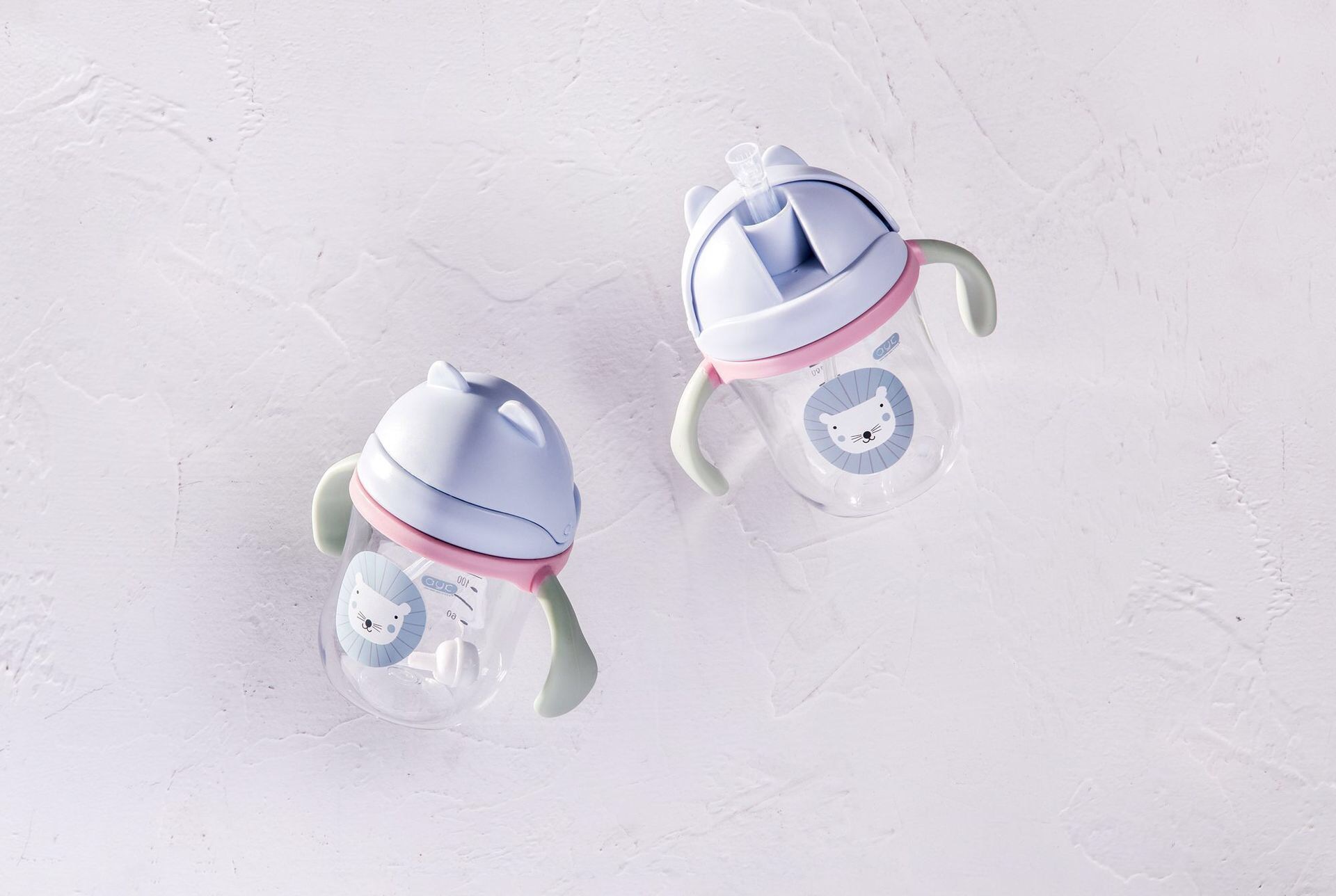 爱婴康广口径tritan 水杯 宝宝吸管杯 学饮杯 婴儿水杯