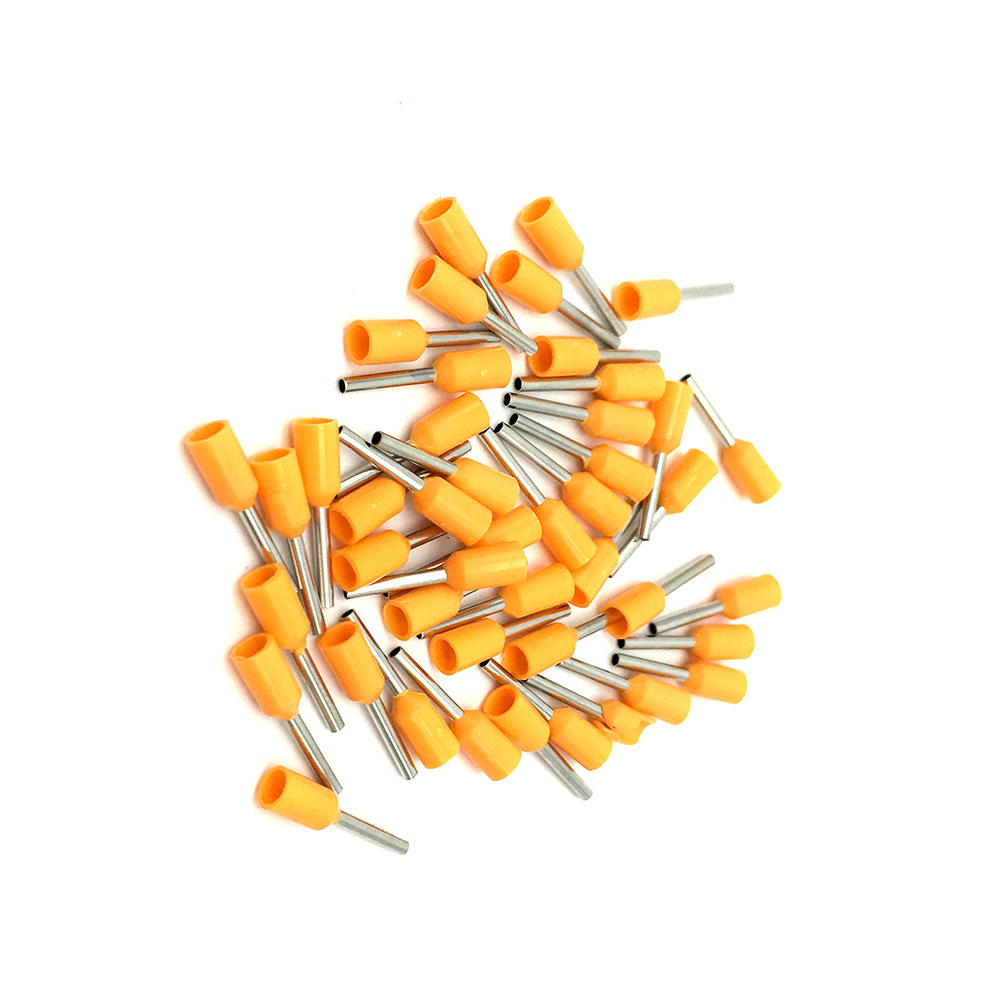 ve欧式管型预绝缘端子冷压端子e1508管型接线端子针形中接管