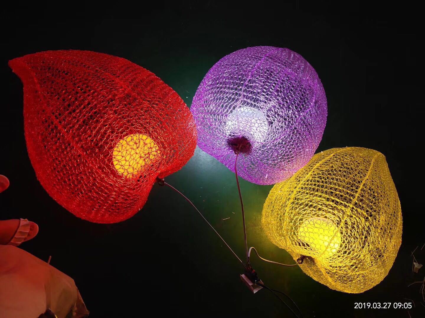 厂家直销 led仿真桃子果造型灯灯笼球led亮化工程灯