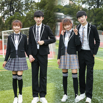 秋季新款学生校服 初中生英伦学院风制服小西装三件套-阿里巴巴