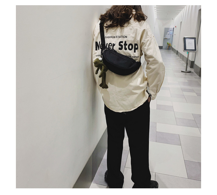 新款韩版百搭休闲时尚腰包 单背斜挎胸包 运动户外男女单背腰包