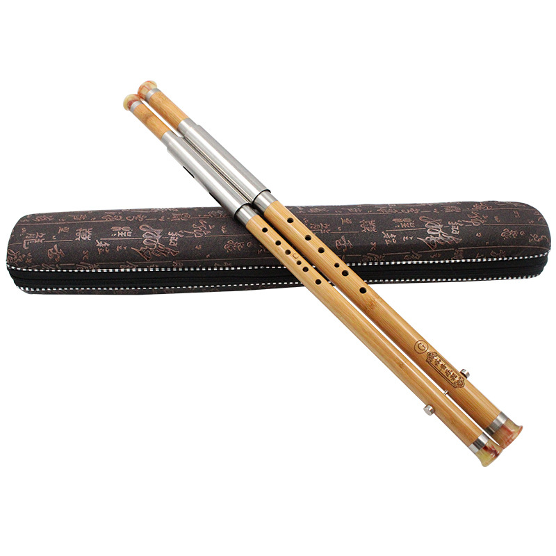 厂家销售痴音乐器演奏型金丝楠竹双管巴乌横竖吹可拆卸 f调降b调