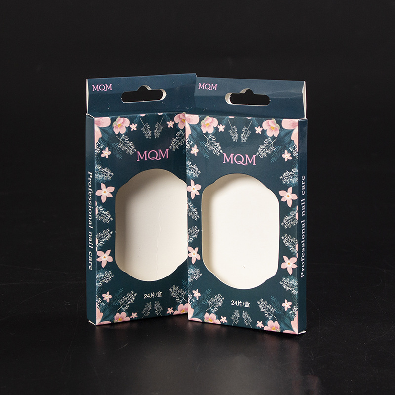 时尚通用化妆品面膜开窗礼品包装盒白卡纸带耳挂定制可印logo