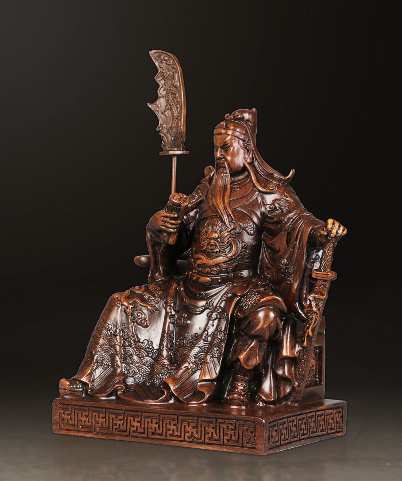 雅信工艺品坐式关公摆件客厅办公室风水摆设乔迁开业礼品工厂直销