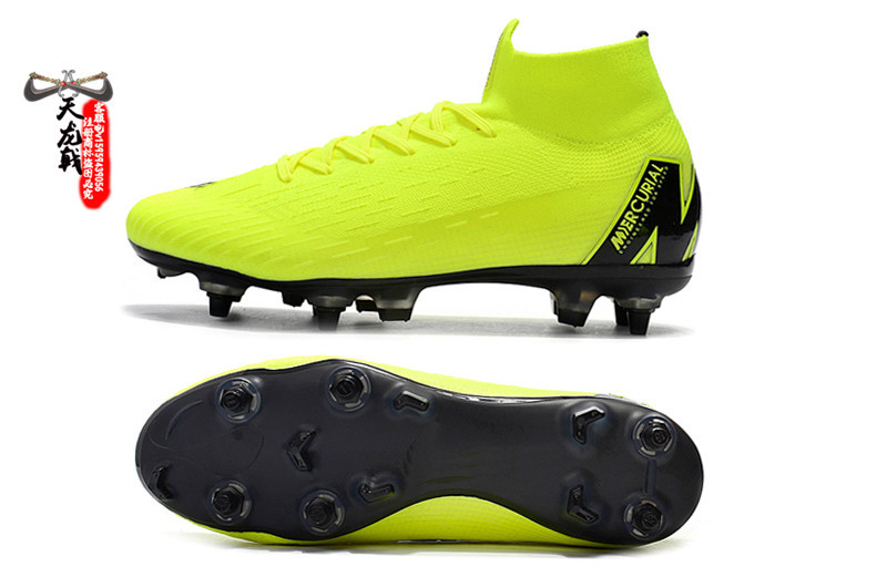 刺客12代3d针织football shoes mercurial12sg钢钉高帮足球鞋
