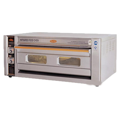 恒联电烤箱红外线辐射sl-3单层三盘烤箱受热均匀台式商用电烤炉