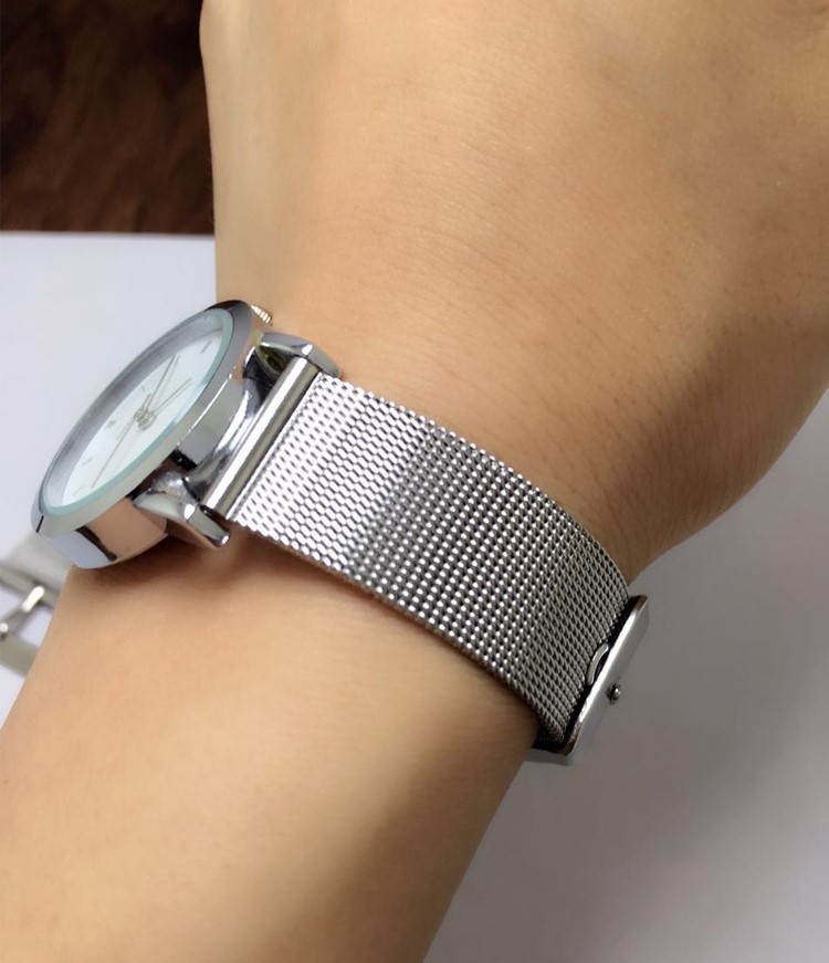 网带表带批发工厂不锈钢米兰网带平耳接口表带金属手表链适用dw带