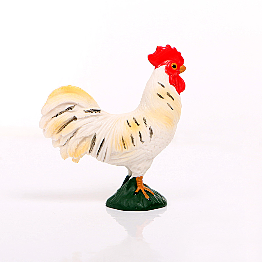 仿真农场动物模型实心环保静态小鸡公鸡母鸡手办套装摆件家庭玩具