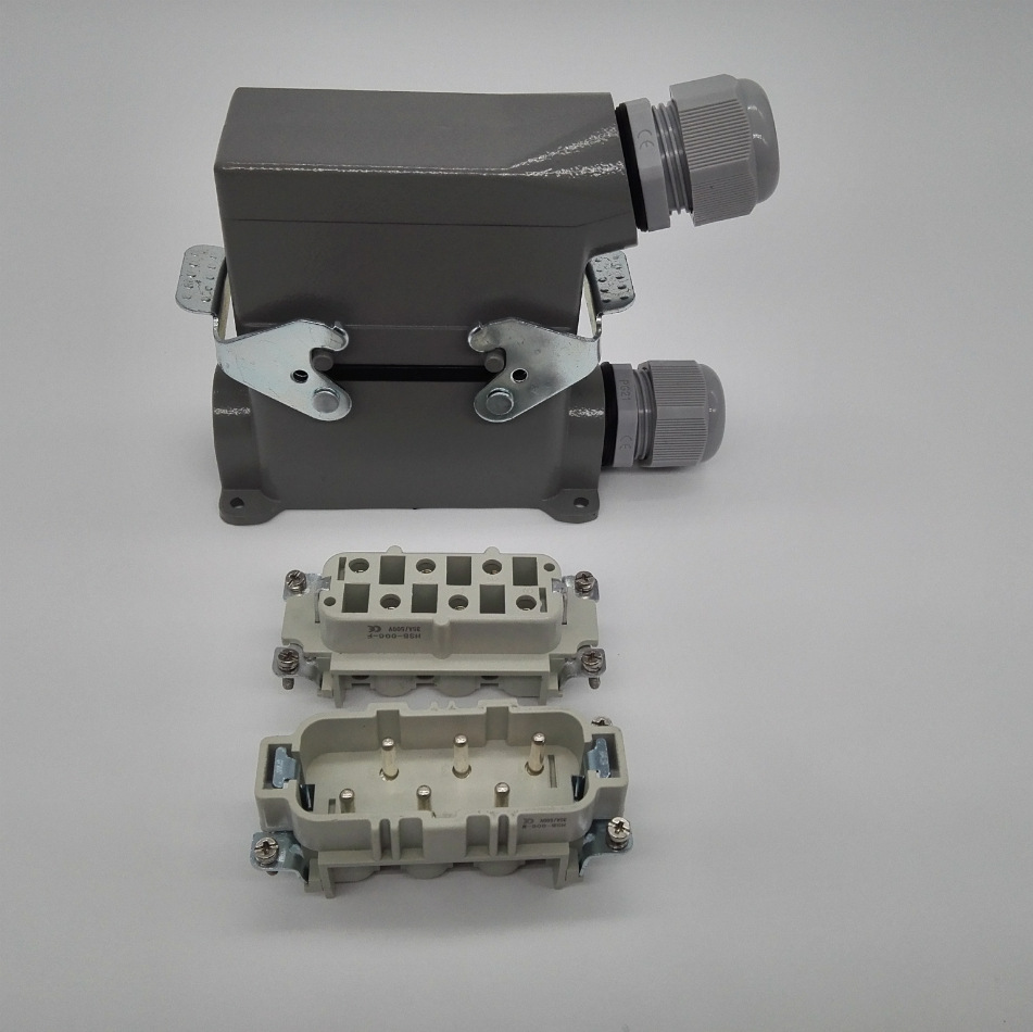 6芯35a航空插头矩形重载连接器工业防水接插件hdchsb006