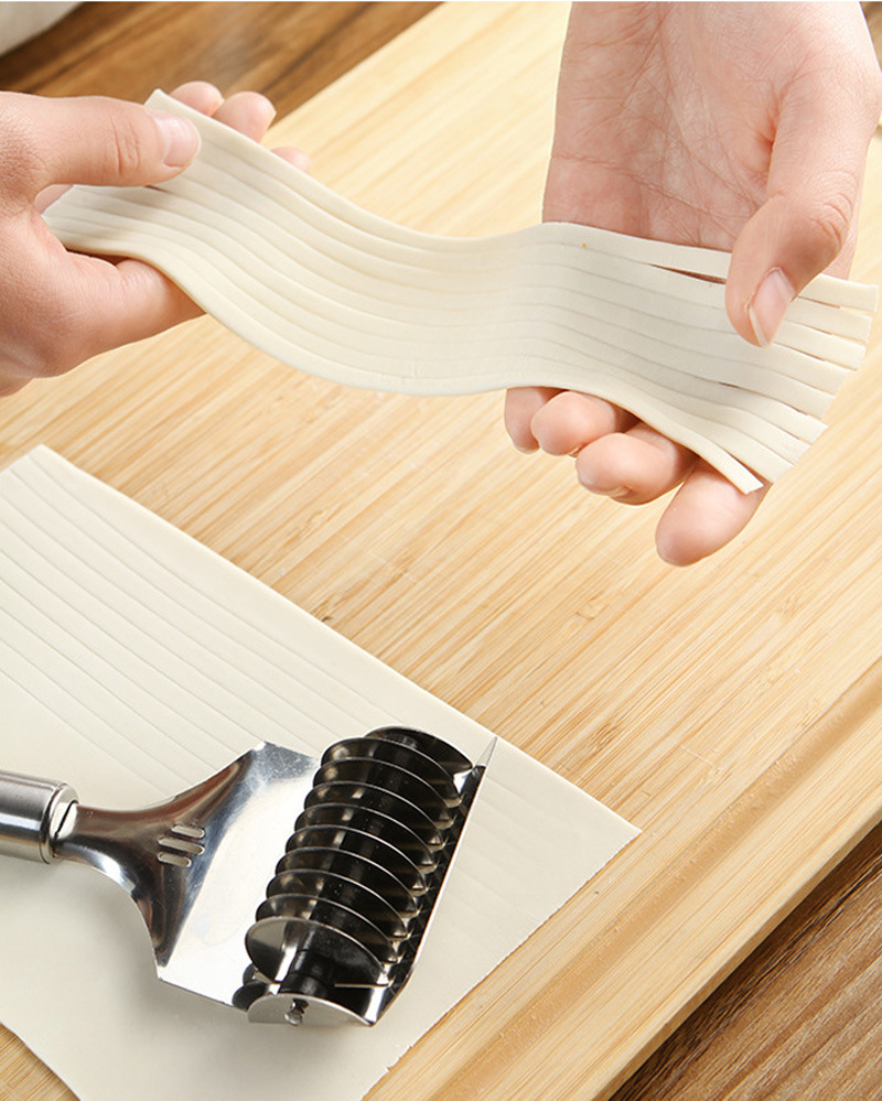 不锈钢切面器 家用手工面条制作分条器 半自动面条切 切面轮刀