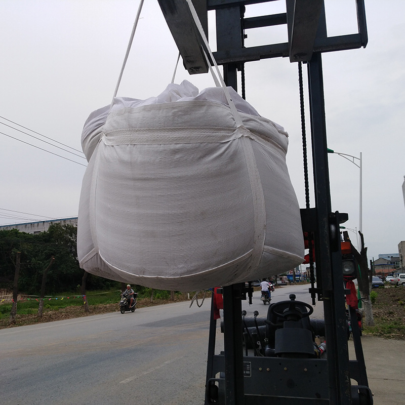 吨袋厂家现货直销圆形全新吨袋 有扎口和卸料口工业集装袋1吨吨包