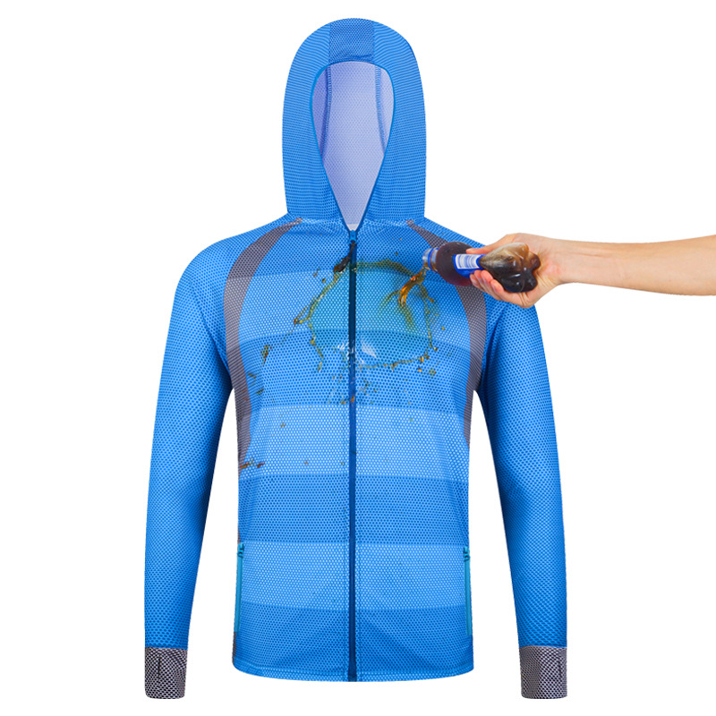 新款疏水钓鱼服耐脏防晒防污钓鱼衣服长袖户外夏男士垂钓服装印字