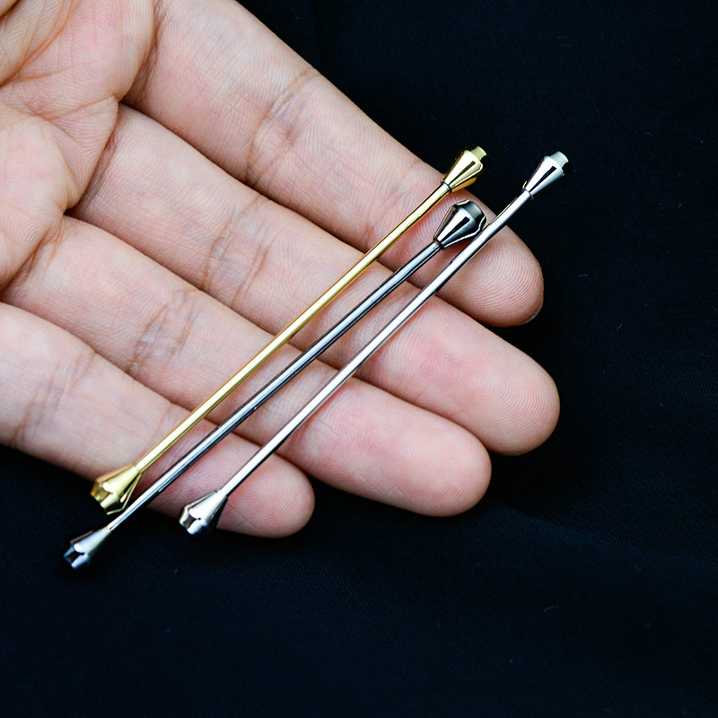 【经典款】圆锥头一字螺旋扣领针领花欧美男士正装法式衬衫领带棒