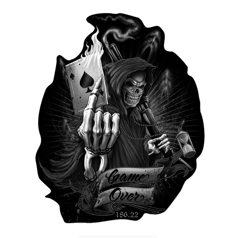 跨境车贴 恶灵骑士汽车贴纸 游戏结束黑桃a扑克牌车贴b047