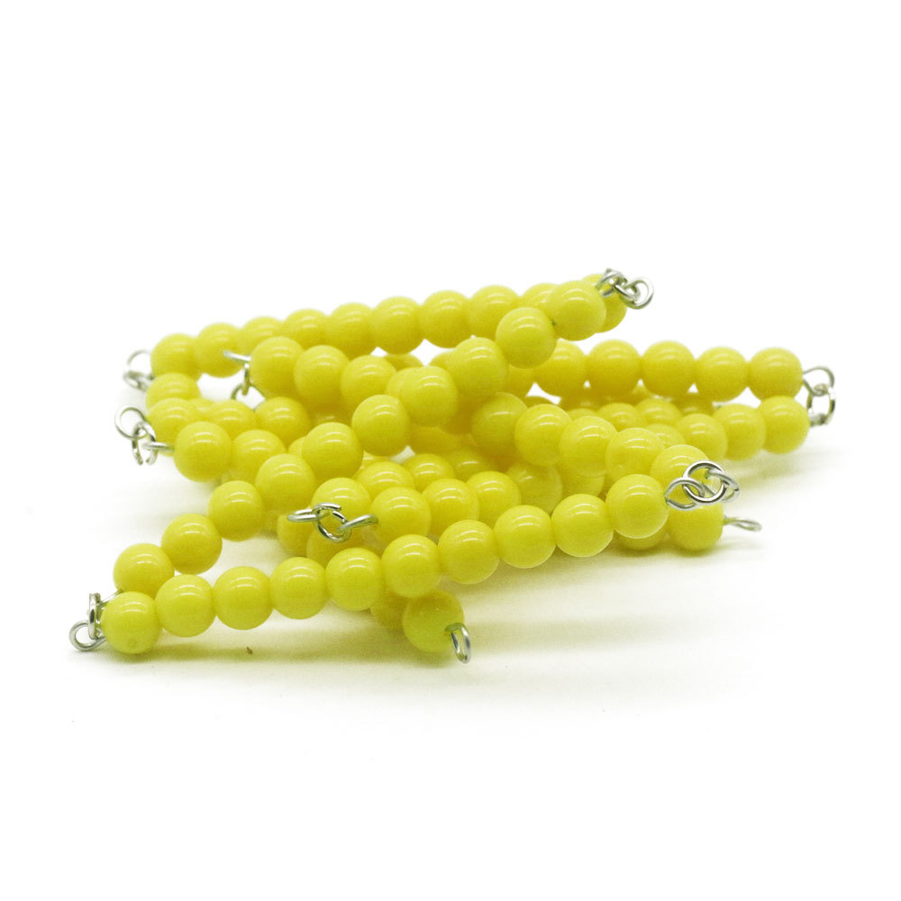 蒙台梭利教具数学教具学前儿童早教玩具幼儿早教蒙氏100串珠链