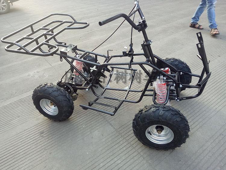 四轮小公牛自制沙滩车改装摩托车车架总成汽油车架前转向后桥套件