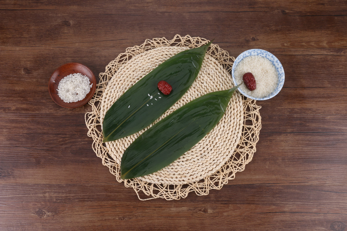 20cm*5cm内销包粽叶 真空包装竹箬叶 酒店特色菜佳摆盘装饰叶批发