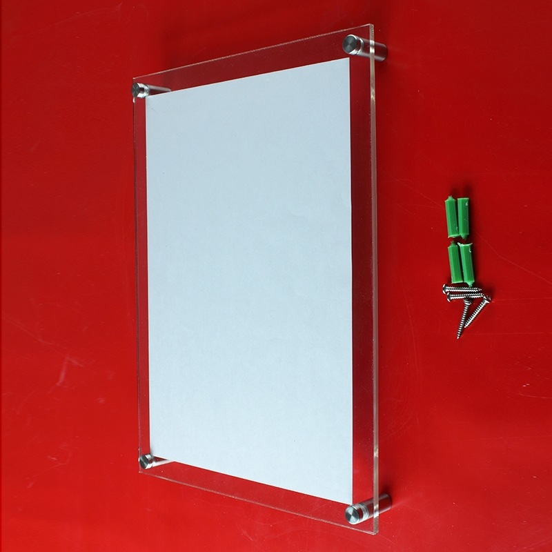包邮透明亚克力挂墙广告牌挂墙相框有机玻璃广告牌挂墙a5a4a3尺寸