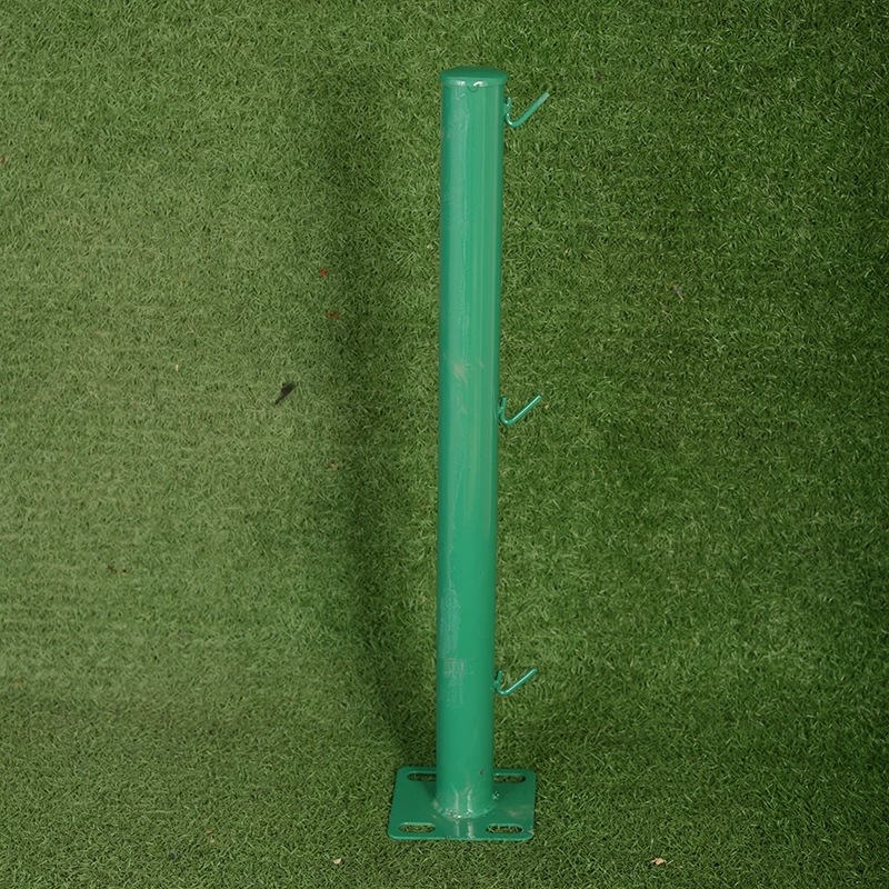 立柱刺绳立柱喷塑立柱带底盘护栏网安装立柱