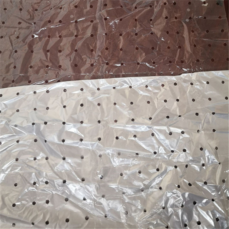 生产pe多功能薄膜 定制各类小孔膜 花盆套打孔切片膜 黑色小卷膜