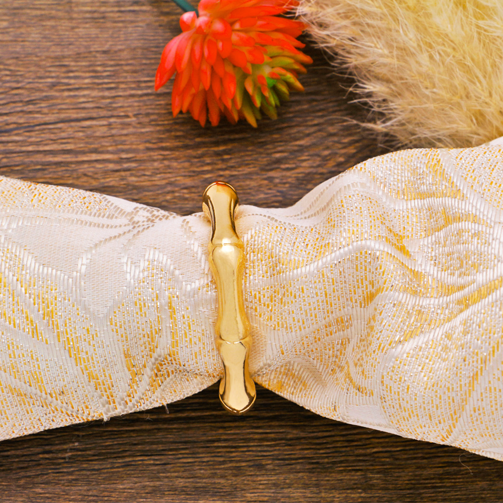 现货批发酒店餐厅婚庆餐巾圈 竹节圆形餐巾扣口布圈餐巾环席巾圈