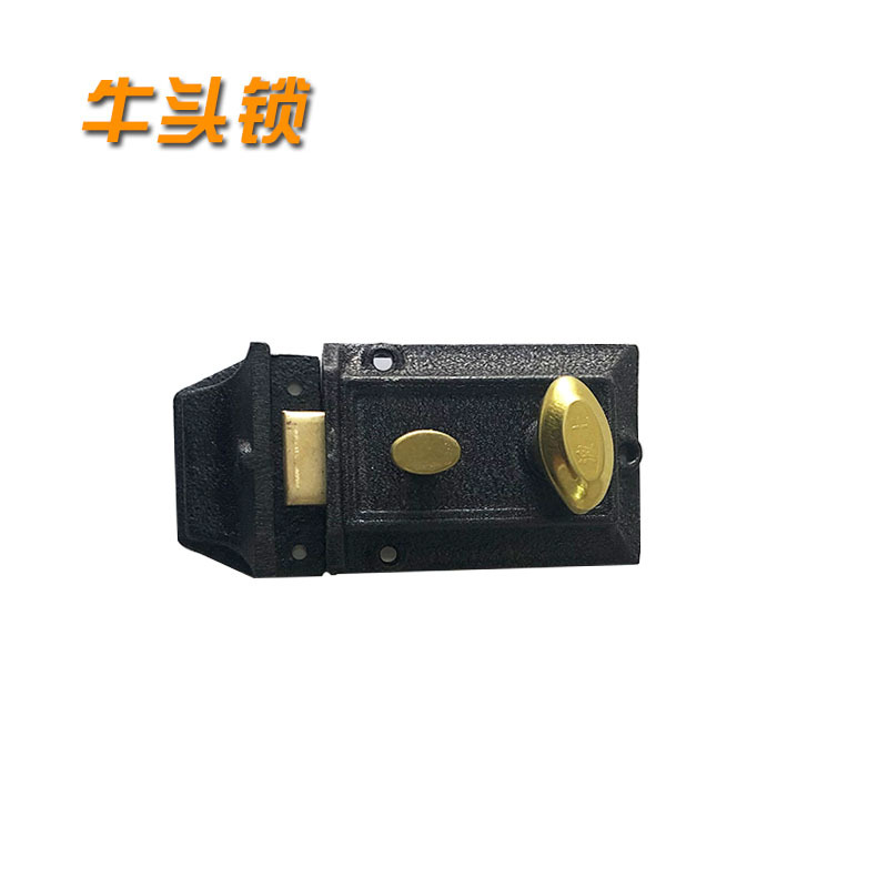 老式防盗门锁 十字外装门锁实力三孔机械十字背包锁 s1099a连体锁