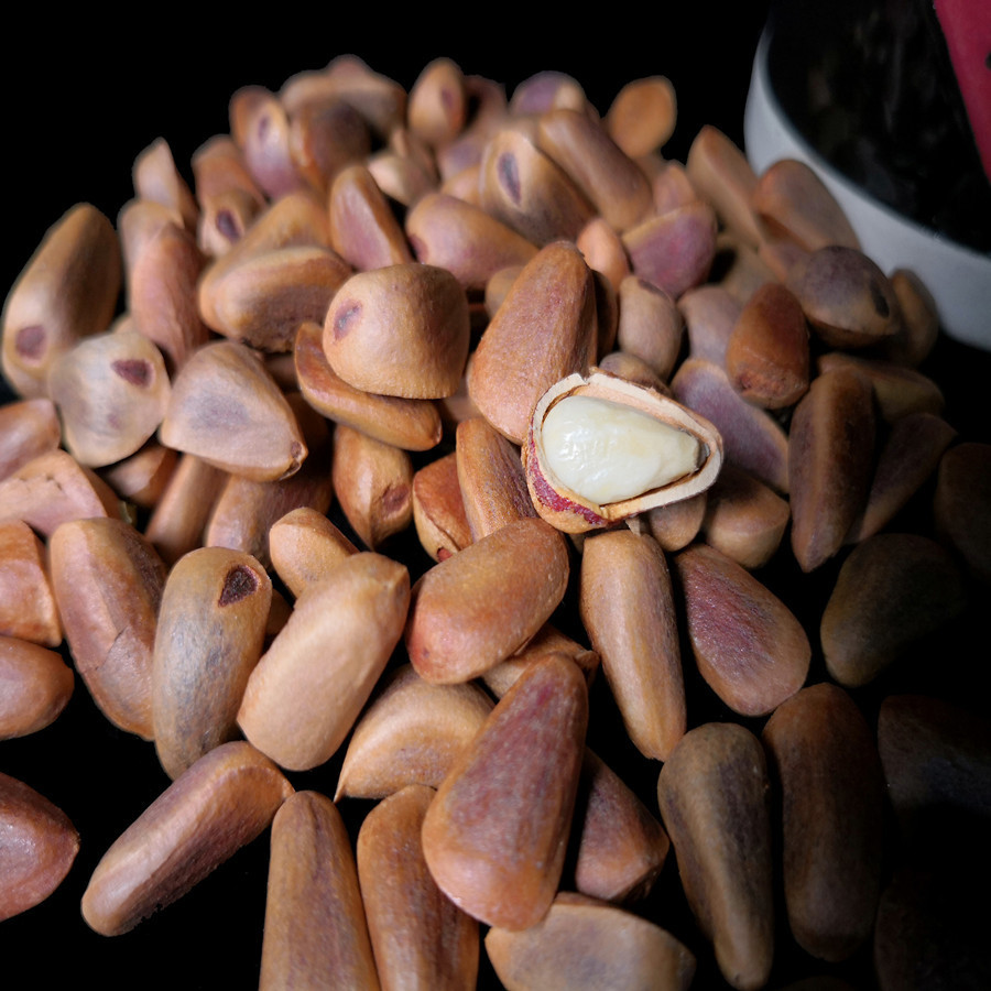 长白山产地大颗粒熟松子 坚果东北红松子批发零售 野生松子