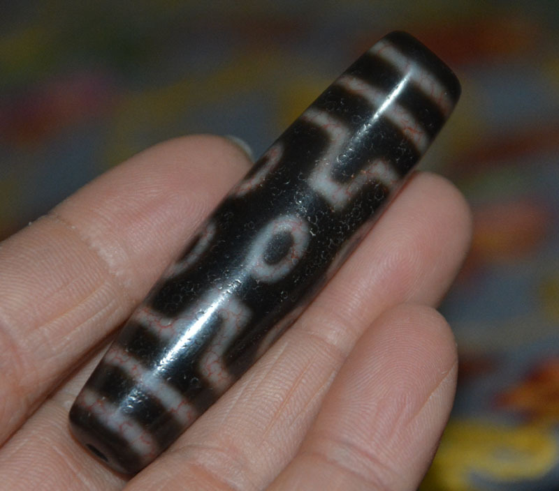 天然血丝老料高油性包浆五眼七眼三眼天珠项链吊坠送链做成品