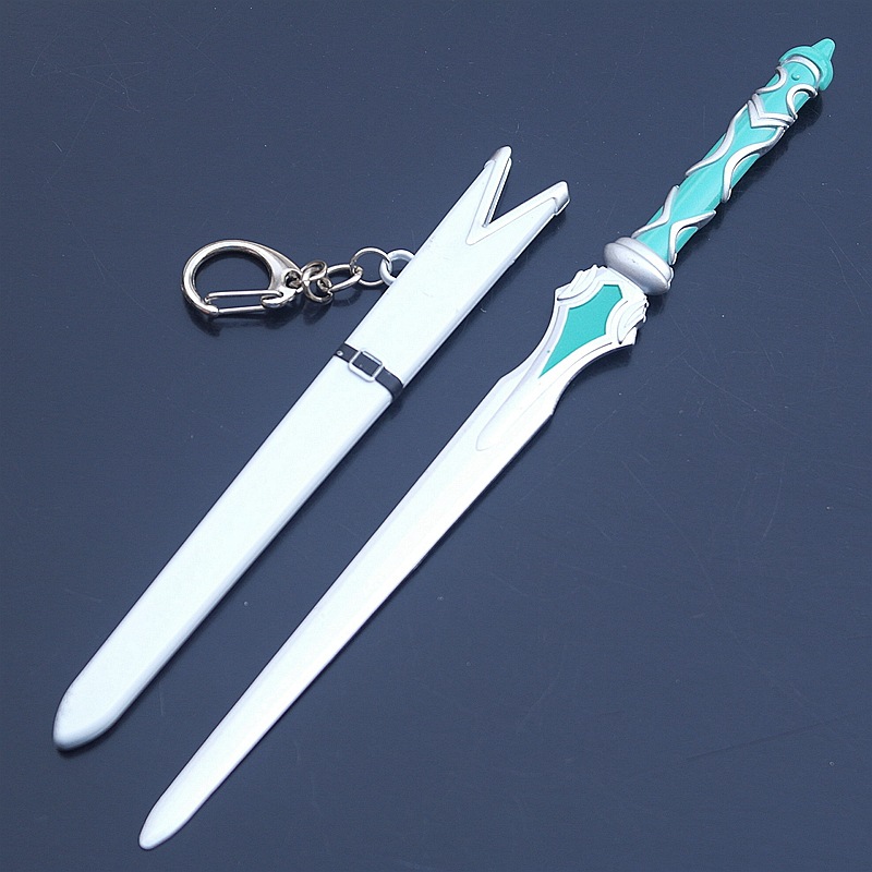 刀剑神域武器桐人阐释者水妖精亚丝娜带鞘剑合金兵器钥匙扣挂件