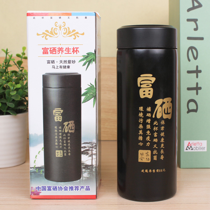 Fashion Simple Packaging Selenium-Rich Boccaro Cup Health Bottle Stainless Steel Leak-Proof Special Cup Advertising Gift Cup Wholesale