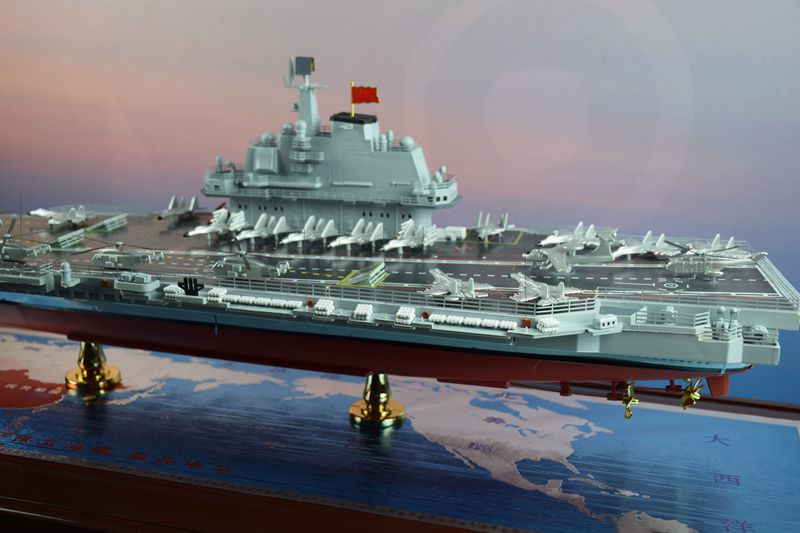 1:350仿真辽宁舰航母模型 灰色航母模型 辽宁号国产航母军事模型