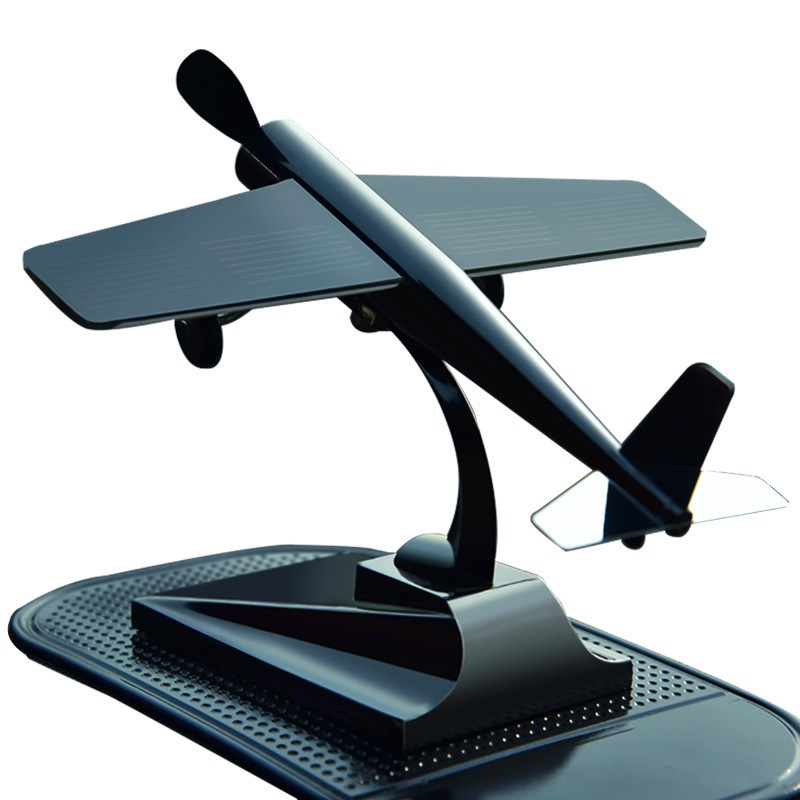 Customizable Logo Solar Rotating Flying Chair Model Car Decoration Creative Air Force Gift Car