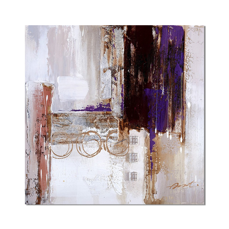 外贸新款纯手绘抽象装饰油画 酒店装饰喷绘帆布画 家居装饰油画