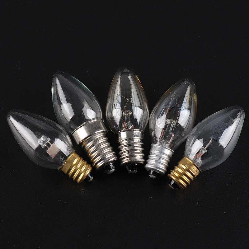 e12冰箱小灯泡 盐晶灯香薰灯小夜灯用发热钨丝灯泡 玻璃灯头