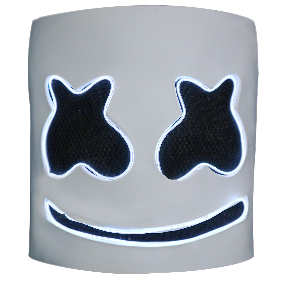 棉花糖cos电音节dj marshmello同款头套 万圣节直播演出面具批发