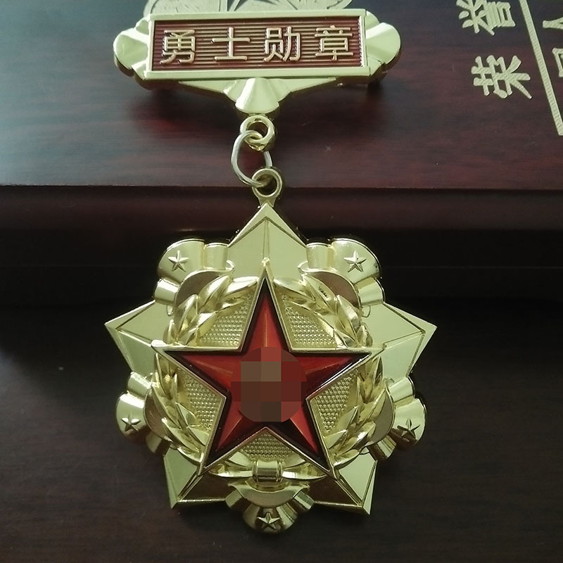 【厂家现货】新品光荣退伍纪念章 优秀士兵金属麦穗奖牌奖章批发