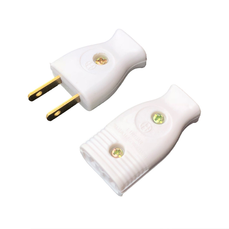 电源线插头 接线式插座开关两相三孔两脚二脚2脚公母 3脚对接插座