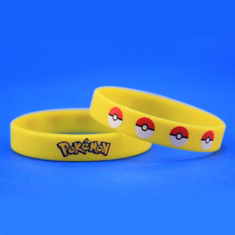 神奇宝贝皮卡丘硅胶手镯环圈pokemon go口袋妖怪宠物小精灵手腕带