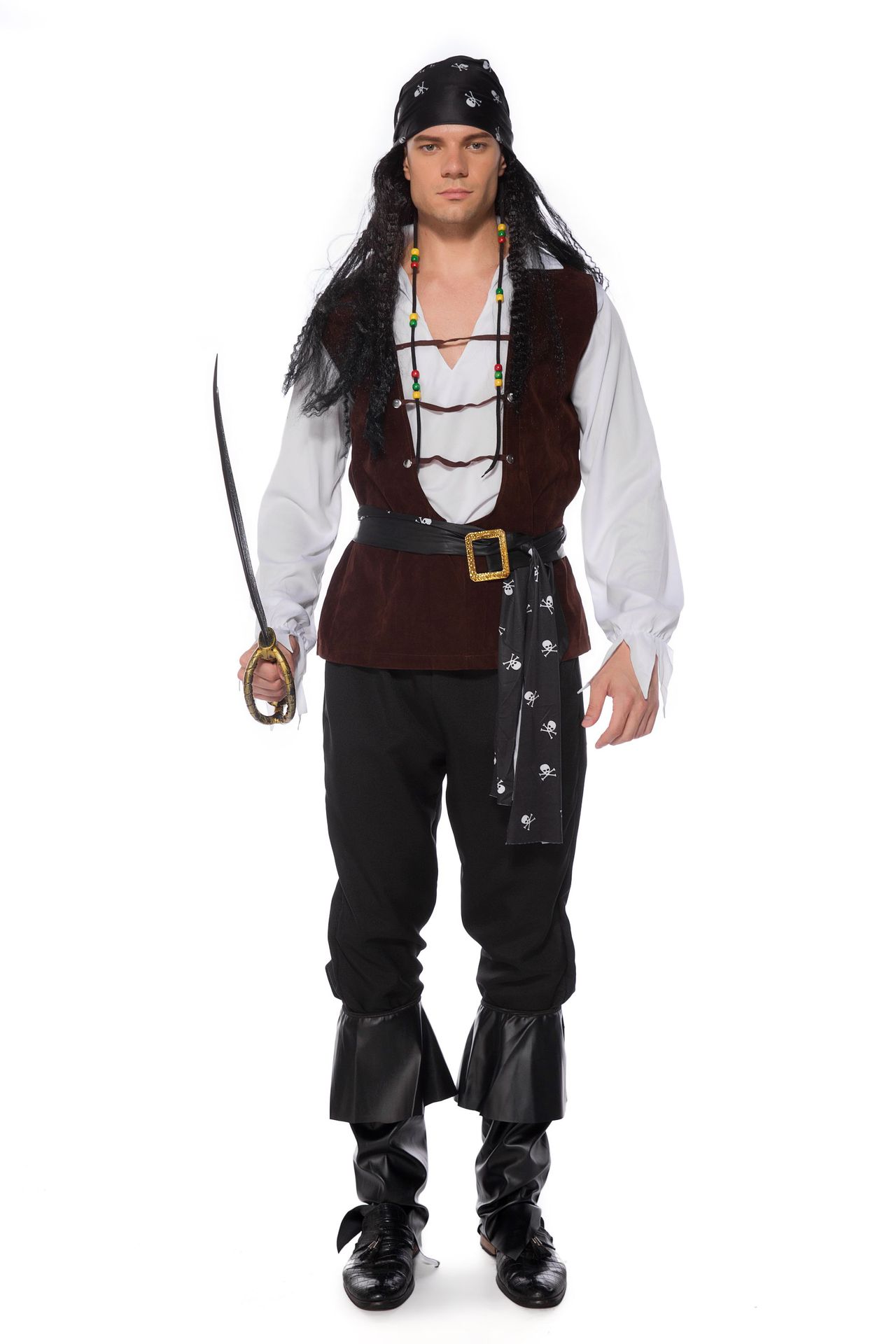 新款男装_2019年新款男装海盗服装角色加勒比海海盗海贼万圣节派对 - 