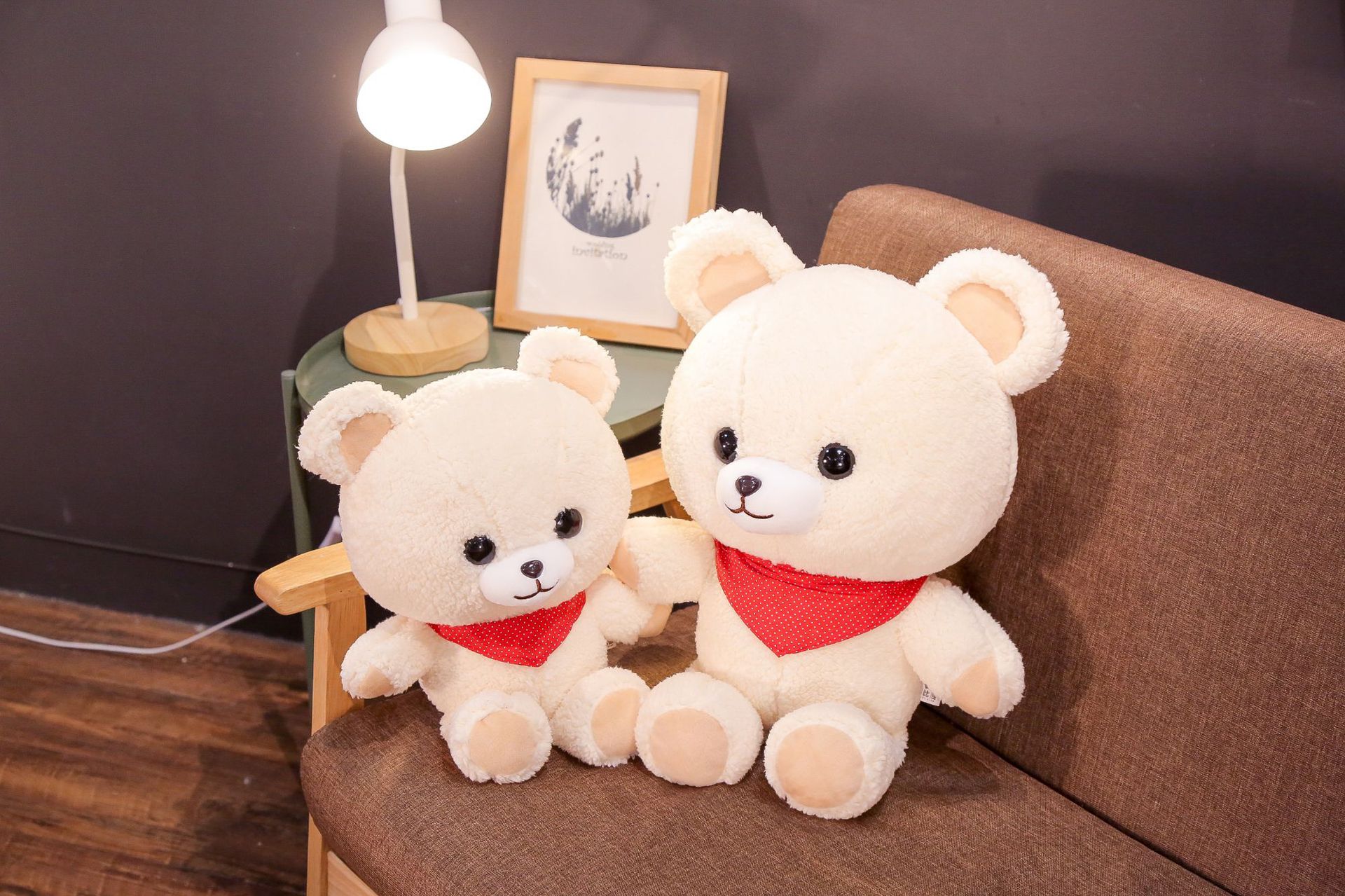 波比熊新款柔软萌系创意可爱围巾泡泡绒泰迪熊玩具公仔毛绒玩偶