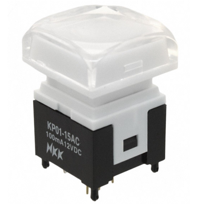 nkk工厂透明水晶按钮开关kp01-15ac微型无声音频开关100ma12vdc