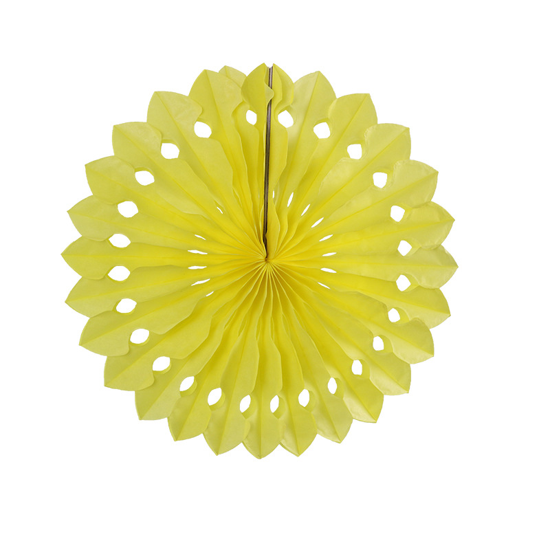 8寸20cm蜂窝纸扇花 圆形手工折纸蜂巢扇花婚庆婚礼背景装饰纸扇