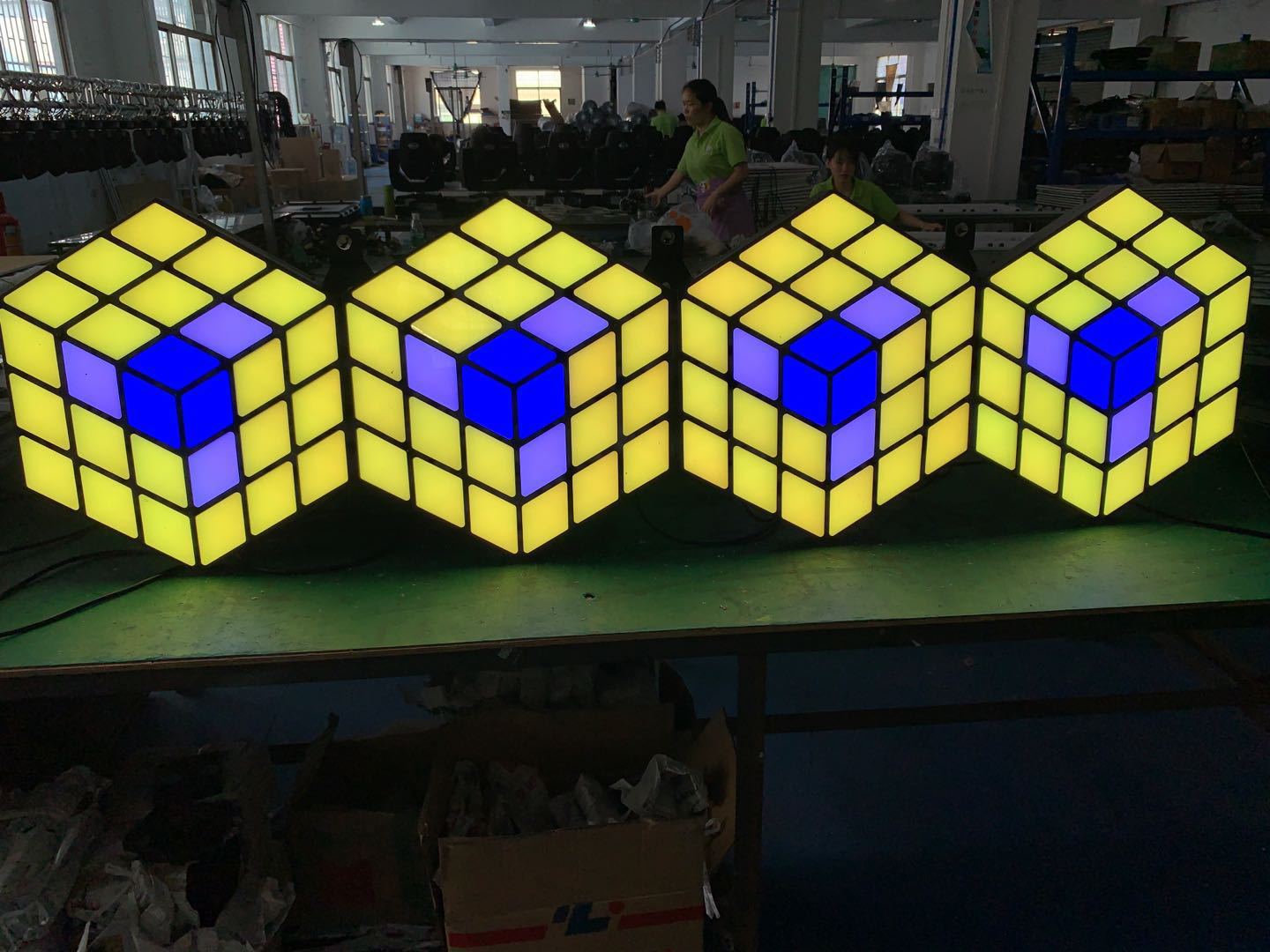热销 直销 led 3d 魔方立体背景墙 舞台 婚礼 派对ktv 迪厅装饰