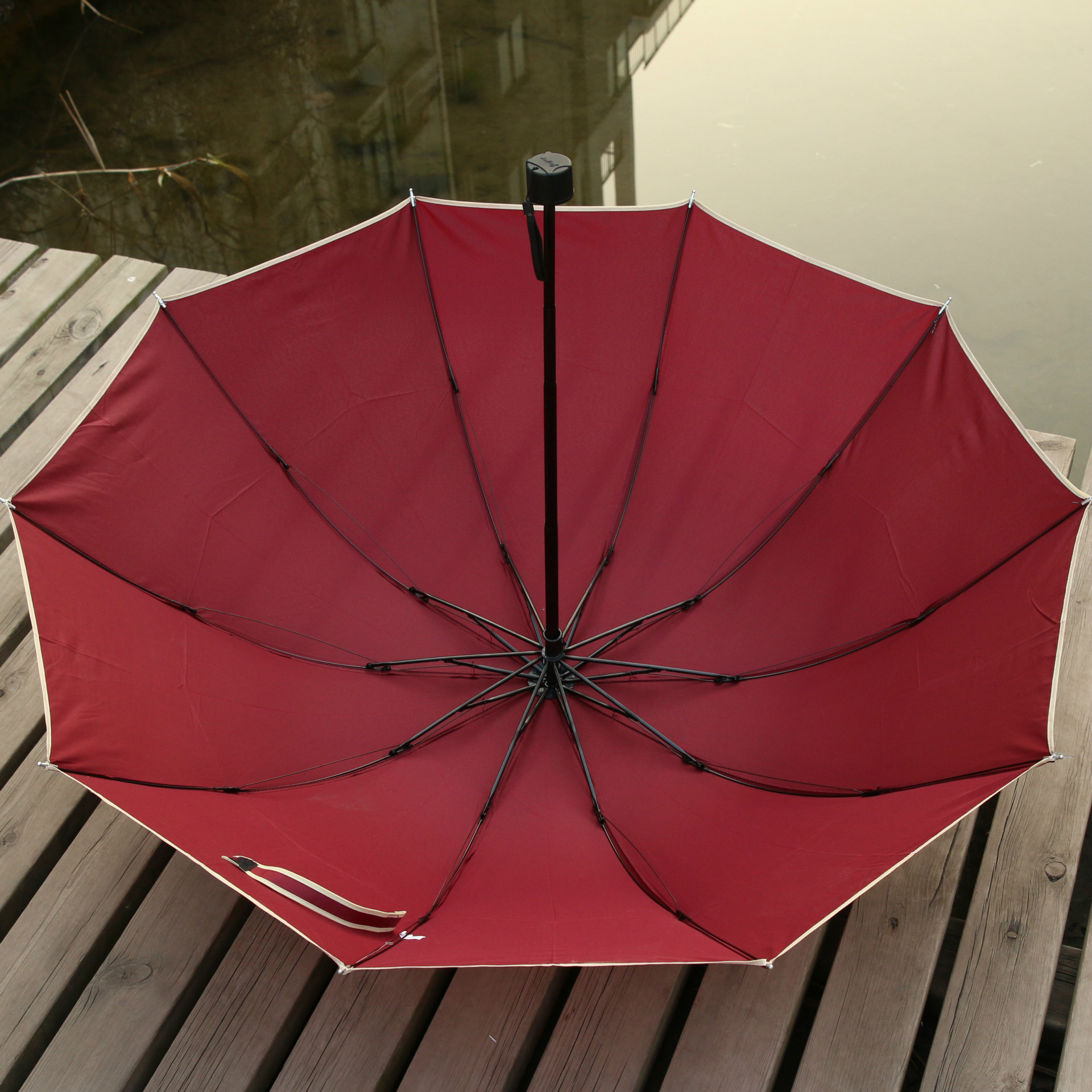 现货印字定制高档折叠雨伞彩四折伞定制logo10片碰击布广告伞定