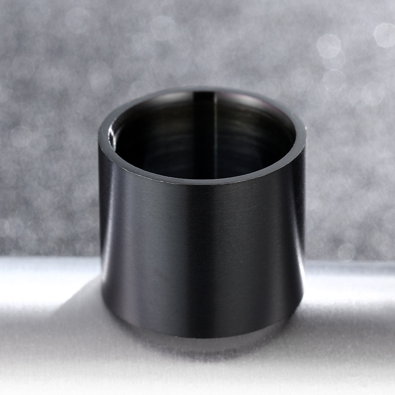 18mm黑色超宽钛钢戒指 316钛钢戒指 男女戒指拉丝抗刮痕 钨钢戒指